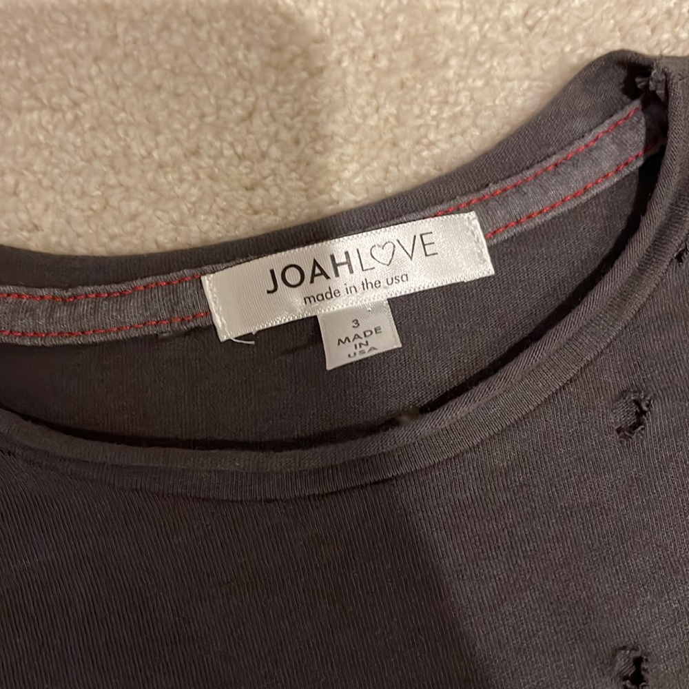 JOAH Love Gray Long Sleeve Tee - Picture 2 of 2